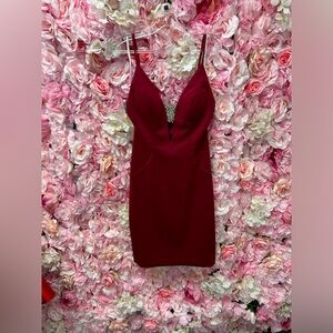 JVN by Jovani Size 2 Wine Short dress